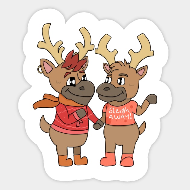 Deer Boyfriends Sticker by memeowgifts